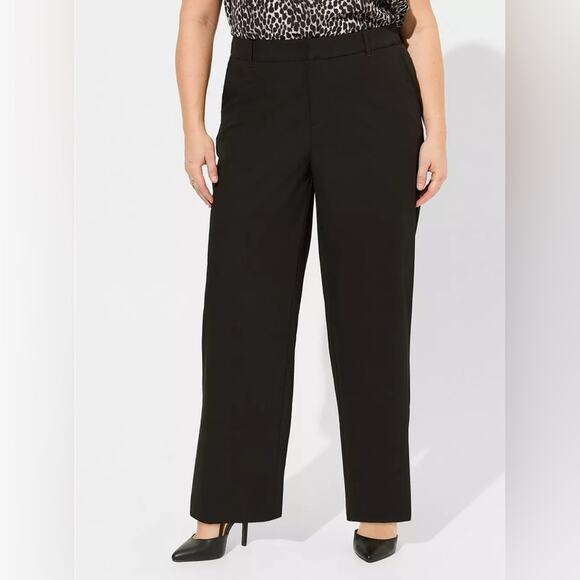 Torrid Black Wide Leg City Twill High Rise Pant 18R NWT 40740016 - Picture 1 of 15